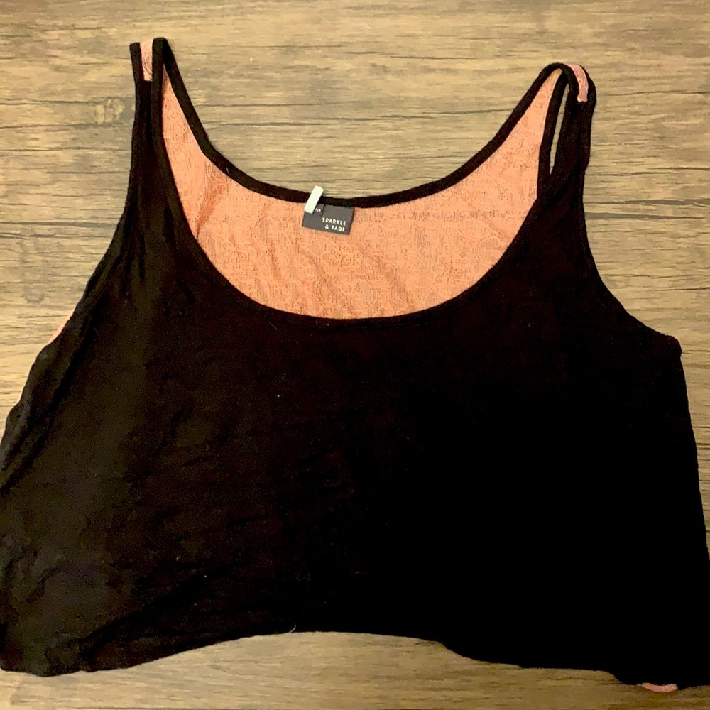 Sparkle & Fade Loose Cropped Tank - Size M